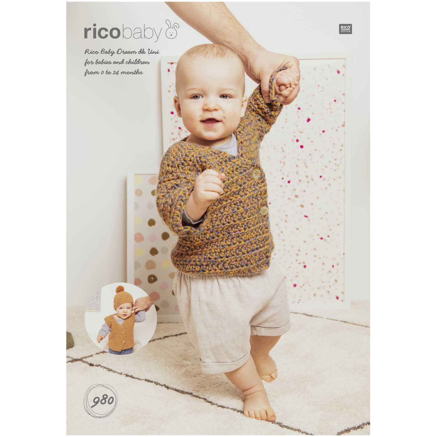 Pelote laine tricot RICO BABY CLASSIC dk brun mélangé 065 Rico Design